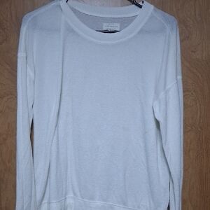 Lucky Brand Textured Knit Top in Cream